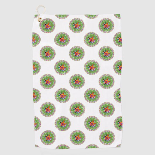 Serviette De Golf Design Otomi moderne (Devant)