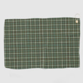 Serviette De Golf Design Plaid Jaune Plaid Joli Vert (Horizontal)
