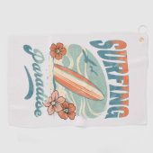 Serviette De Golf Design rétro du Surfing Paradise (Horizontal)