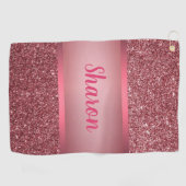 Serviette De Golf Design rose éclatant (Horizontal)