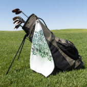 Serviette De Golf Design tribal teinte verte (Vert)