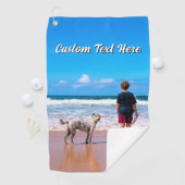 Serviette De Golf Design Your Pet Photo Golf Towel Personalized Text (En situation)