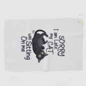 Serviette De Golf Désolé, je suis en retard - Règles pour chats ! (Horizontal)