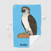 Serviette De Golf dessin animé d'aigle des Philippines (En situation)