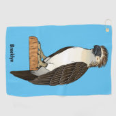 Serviette De Golf dessin animé d'aigle des Philippines (Horizontal)
