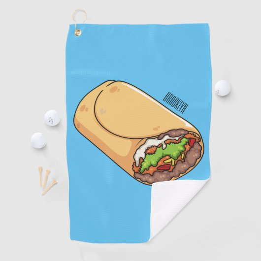 Serviette De Golf dessin animé de Burrito (En situation)