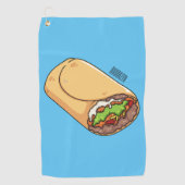 Serviette De Golf dessin animé de Burrito (Devant)