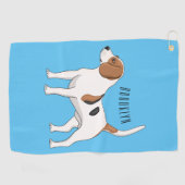 Serviette De Golf dessin animé de chien beagle (Horizontal)