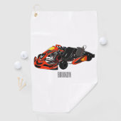 Serviette De Golf dessin animé de Kart racing (En situation)