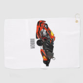 Serviette De Golf dessin animé de Kart racing (Horizontal)