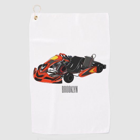 Serviette De Golf dessin animé de Kart racing (Devant)