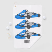 Serviette De Golf dessin animé de Kart racing (En situation)