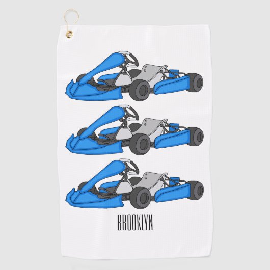 Serviette De Golf dessin animé de Kart racing (Devant)