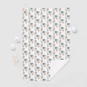 Serviette De Golf dessin animé de llama alpaga souriant (En situation)