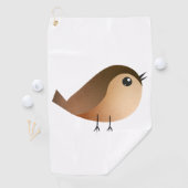 Serviette De Golf Dessin animé d'oiseau moineau (En situation)