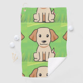 Serviette De Golf Dessin animé labrador jaune (En situation)