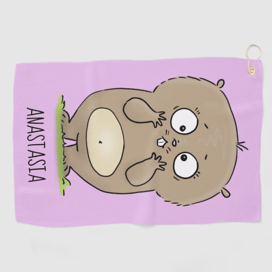 Serviette De Golf Dessin d'adorable hamster (Horizontal)