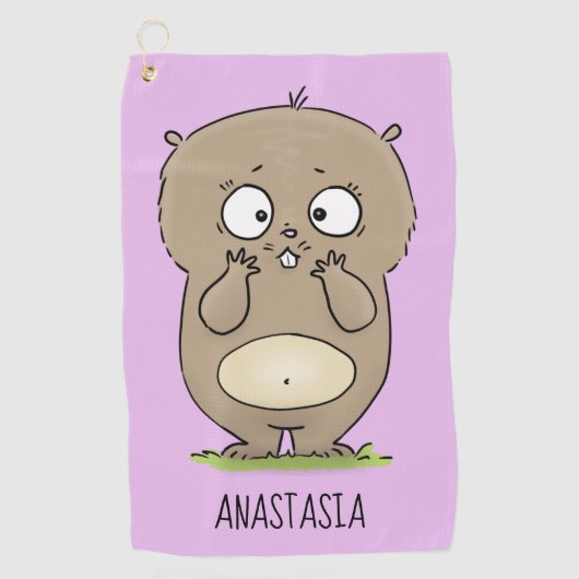 Serviette De Golf Dessin d'adorable hamster (Devant)