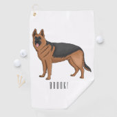 Serviette De Golf dessin de berger allemand (En situation)
