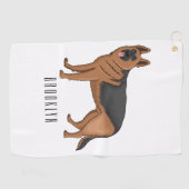 Serviette De Golf dessin de berger allemand (Horizontal)
