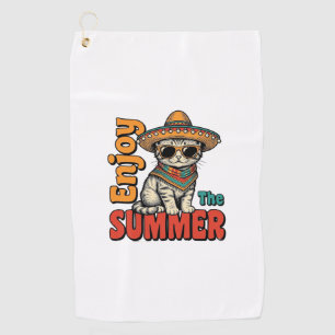 Serviette De Golf Dessin de conception de gravure vintage de chapeau