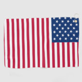 Serviette De Golf Dessin de fierté du drapeau américain USA (Horizontal)