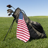 Serviette De Golf Dessin de fierté du drapeau américain USA (Vert)