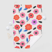 Serviette De Golf dessin de fleurs de Han (En situation)