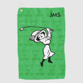 Serviette De Golf Dessin de golf féminin personnalisé (Devant)