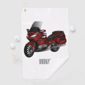 Serviette De Golf Dessin de moto de tourisme (En situation)