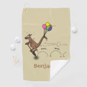 Serviette De Golf Dessin d'humour australien kangourou (En situation)