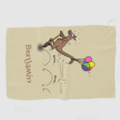 Serviette De Golf Dessin d'humour australien kangourou (Horizontal)