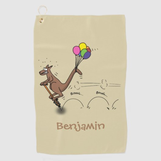 Serviette De Golf Dessin d'humour australien kangourou (Devant)