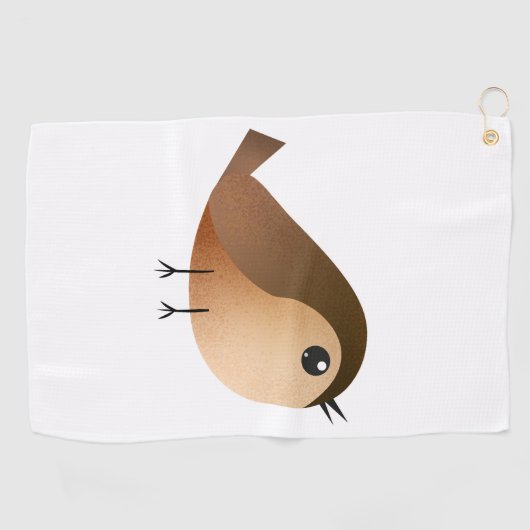 Serviette De Golf Dessin d'Oiseau de Bruant (Horizontal)