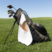 Serviette De Golf Dessin d'Oiseau de Bruant (Vert)