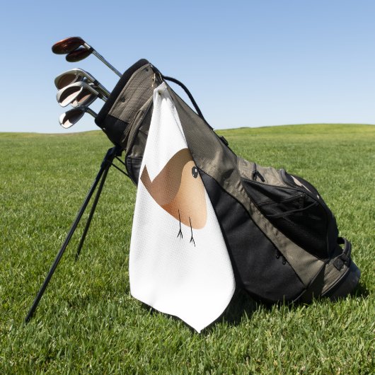 Serviette De Golf Dessin d'Oiseau de Bruant (Vert)