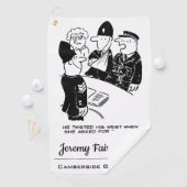 Serviette De Golf Dessin du policier pour blessure au poignet (En situation)