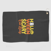 Serviette De Golf Dessin Halloween Dame Chat Effrayant_1 (Horizontal)