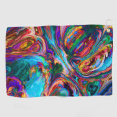 Serviette De Golf Dessin moderne de peintures (Horizontal)