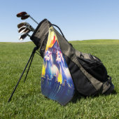 Serviette De Golf Deux licornes (Vert)