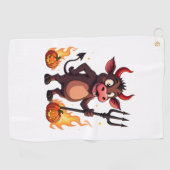 Serviette De Golf Devil Cow Mischief (Horizontal)
