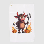 Serviette De Golf Devil Cow Mischief (Devant)