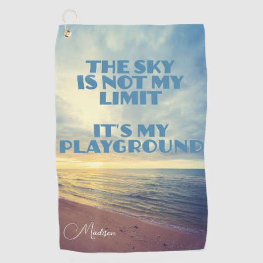 Serviette De Golf Devis Sky de nom personnalisé (Devant)