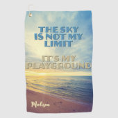 Serviette De Golf Devis Sky de nom personnalisé (Devant)