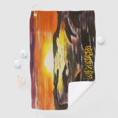 Serviette De Golf DG Peintures Lever de soleil vibrant (En situation)