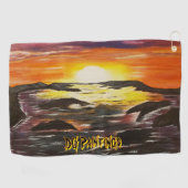 Serviette De Golf DG Peintures Lever de soleil vibrant (Horizontal)