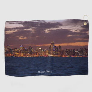 Serviette de golf d'horizon de Chicago