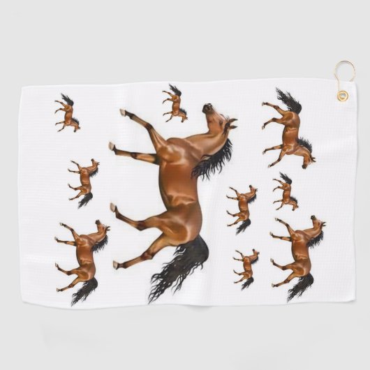 Serviette de golf d'Horse (Horizontal)