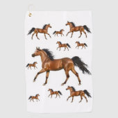 Serviette de golf d'Horse (Devant)