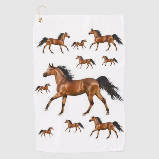 Serviette de golf d'Horse (Devant)
